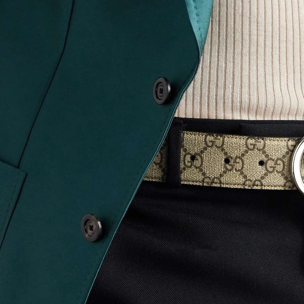 Gucci Men’s Brown Monogram Reversible GG Interlocking Belt